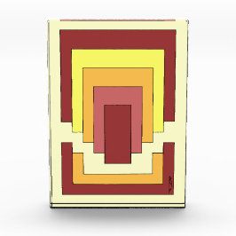 Rectangle Abstrakt Multicolor (70er Style) Fotoblock