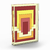 Rectangle Abstrakt Multicolor (70er Style) Fotoblock (Links)