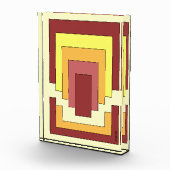 Rectangle Abstrakt Multicolor (70er Style) Fotoblock (Rechts)