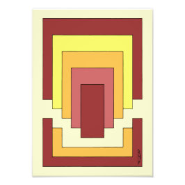 Rectangle Abstrakt Multicolor (70er Style) Fotodruck