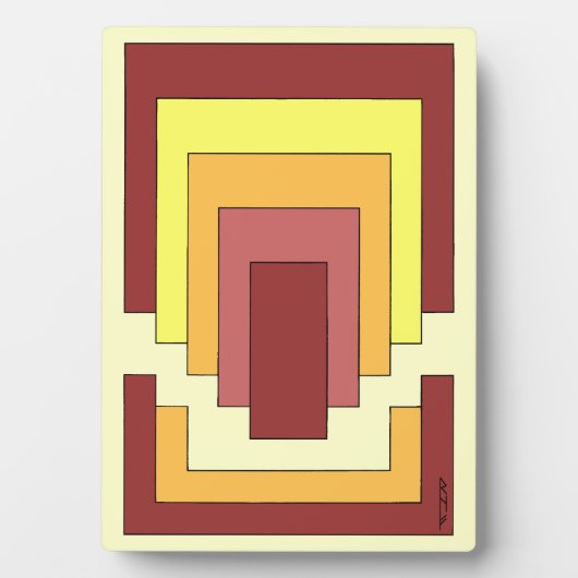 Rectangle Abstrakt Multicolor (70er Style) Fotoplatte (Vorderseite)