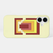 Rectangle Abstrakt Multicolor (70er Style) iPhone 16 Hülle (Rückseite (Horizontal))