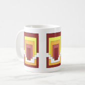 Rectangle Abstrakt Multicolor (70er Style) Kaffeetasse (Vorderseite Links)