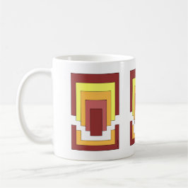Rectangle Abstrakt Multicolor (70er Style) Kaffeetasse