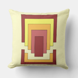 Rectangle Abstrakt Multicolor (70er Style) Kissen