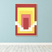 Rectangle Abstrakt Multicolor (70er Style) Leinwanddruck (Insitu (Holzboden))