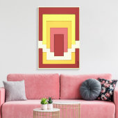 Rectangle Abstrakt Multicolor (70er Style) Leinwanddruck (Insitu (Wohnzimmer))