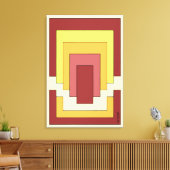 Rectangle Abstrakt Multicolor (70er Style) Leinwanddruck (Insitu (Wohnzimmer))