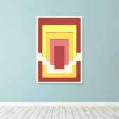 Rectangle Abstrakt Multicolor (70er Style) Leinwanddruck (Insitu (Holzboden))