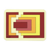 Rectangle Abstrakt Multicolor (70er Style) Magnet (Horizontal)