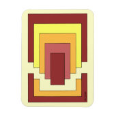 Rectangle Abstrakt Multicolor (70er Style) Magnet (Vertikal)
