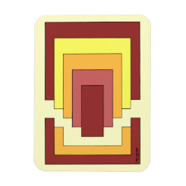 Rectangle Abstrakt Multicolor (70er Style) Magnet