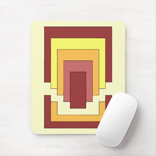 Rectangle Abstrakt Multicolor (70er Style) Mousepad (Mit Mouse)