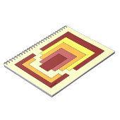 Rectangle Abstrakt Multicolor (70er Style) Notizblock (Linke Seite)