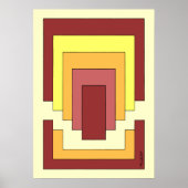 Rectangle Abstrakt Multicolor (70er Style) Poster (Vorne)