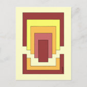 Rectangle Abstrakt Multicolor (70er Style) Postkarte (Vorderseite)