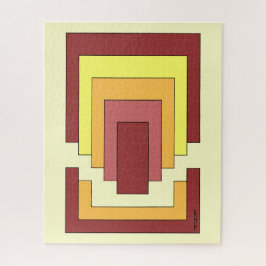Rectangle Abstrakt Multicolor (70er Style) Puzzle