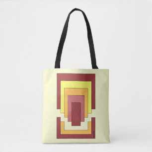 Rectangle Abstrakt Multicolor (70er Style) Tasche