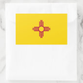 Rectangle Aufkleber mit Flag von New Mexico, USA. (Tasche)