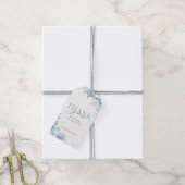 Rectangle Blue Snowflake Weihnachtsgeschenk Tag Geschenkanhänger (Mit Garn)