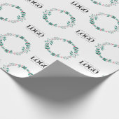 Rectangle Business Logo Weihnachtsfeiertag Geschenkpapier (Ecke)