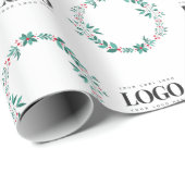Rectangle Business Logo Weihnachtsfeiertag Geschenkpapier (Rolleneckpunkt)