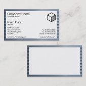 Rectangle - Chrome-Röhren Visitenkarte (Vorne/Hinten)