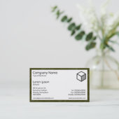 Rectangle - Dk Olive Earth Visitenkarte (Stehend Vorderseite)