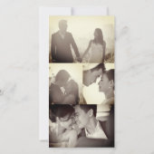 Rectangle Double Happiness Chinese Wedding Foto Dankeskarte (Rückseite)