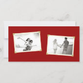 Rectangle Double Happiness Chinese Wedding Foto Save The Date (Rückseite)