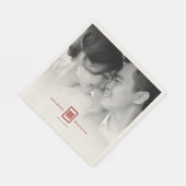 Rectangle Double Happiness Chinese Wedding Foto Serviette (Ecke)