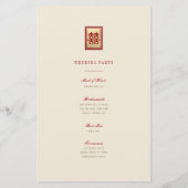 Rectangle Double Happiness Chinesisches Hochzeitsp (Rückseite)