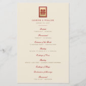 Rectangle Double Happiness Chinesisches Hochzeitsp (Vorderseite)