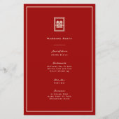 Rectangle Double Happiness Chinesisches Hochzeitsp (Rückseite)