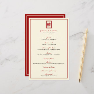 Rectangle Double Happiness Chinesisches Hochzeitsp