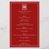 Rectangle Double Happiness Chinesisches Hochzeitsp (Vorderseite)