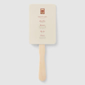 Rectangle Double Happiness Chinesisches Hochzeitsp Fächer (Rückseite)