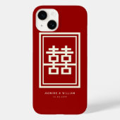 Rectangle Double Happiness Klassische chinesische Case-Mate iPhone Hülle (Rückseite)