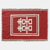 Rectangle Double Happiness Klassische chinesische  Decke (Vorderseite)