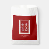 Rectangle Double Happiness Klassische chinesische  Geschenktütchen (Vorderseite)
