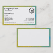 Rectangle - farbenfroher Marmor Visitenkarte (Vorne/Hinten)