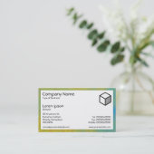 Rectangle - farbenfroher Marmor Visitenkarte (Stehend Vorderseite)