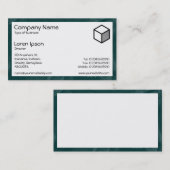 Rectangle - Green Brushed Visitenkarte (Vorne/Hinten)