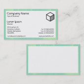 Rectangle - Green Glassy Bands Visitenkarte (Vorne/Hinten)