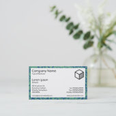 Rectangle - Grünes Mineral Visitenkarte (Stehend Vorderseite)