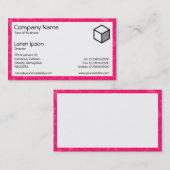 Rectangle - Himbeere rosa Visitenkarte (Vorne/Hinten)