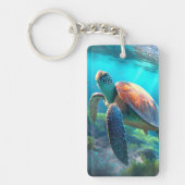 Rectangle Keychain with Your Custom Photo on Both Schlüsselanhänger (Vorderseite)
