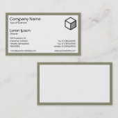 Rectangle - Khaki Powder Visitenkarte (Vorne/Hinten)