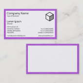 Rectangle - Lt-Violet aus geschliffenem Papier Visitenkarte (Vorne/Hinten)