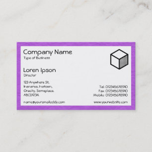 Rectangle - Lt-Violet aus geschliffenem Papier Visitenkarte
